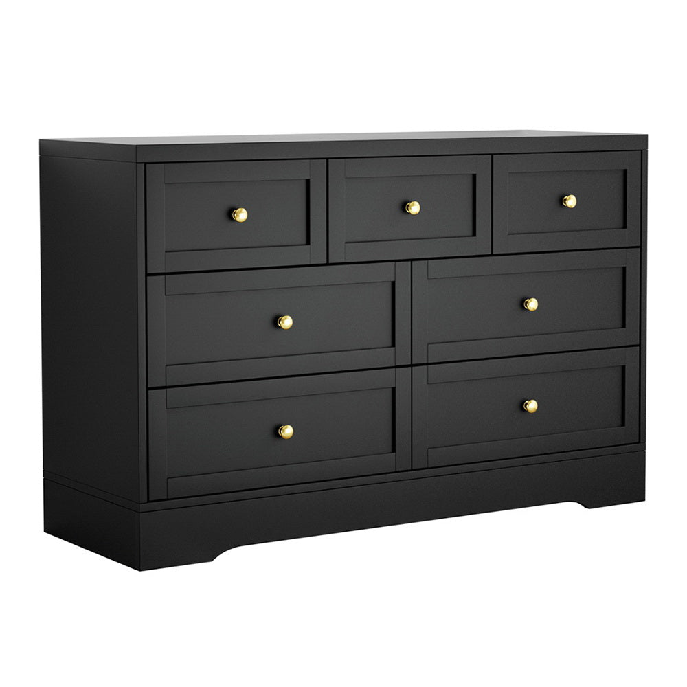 Stylish bedroom dressers with multiple drawers.