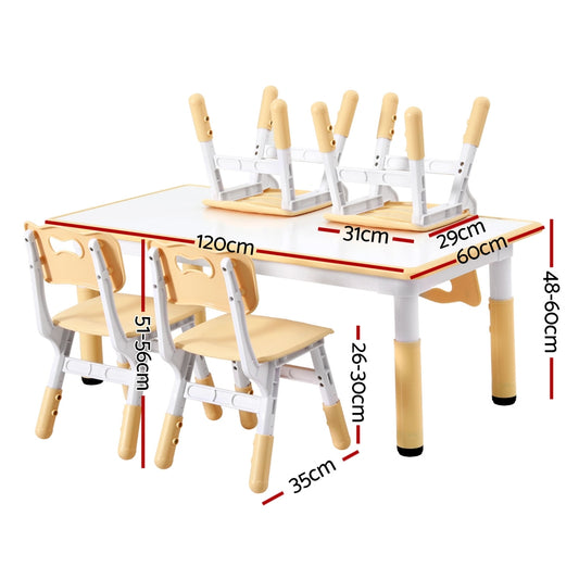 1 Keezi Kids Table and 4 Chairs Set Graffiti