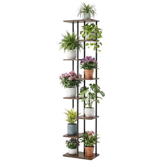 Artiss 8 Tiers Plant Stand Metal Flower Pots Shelf Indoor Outdoor Garden Home