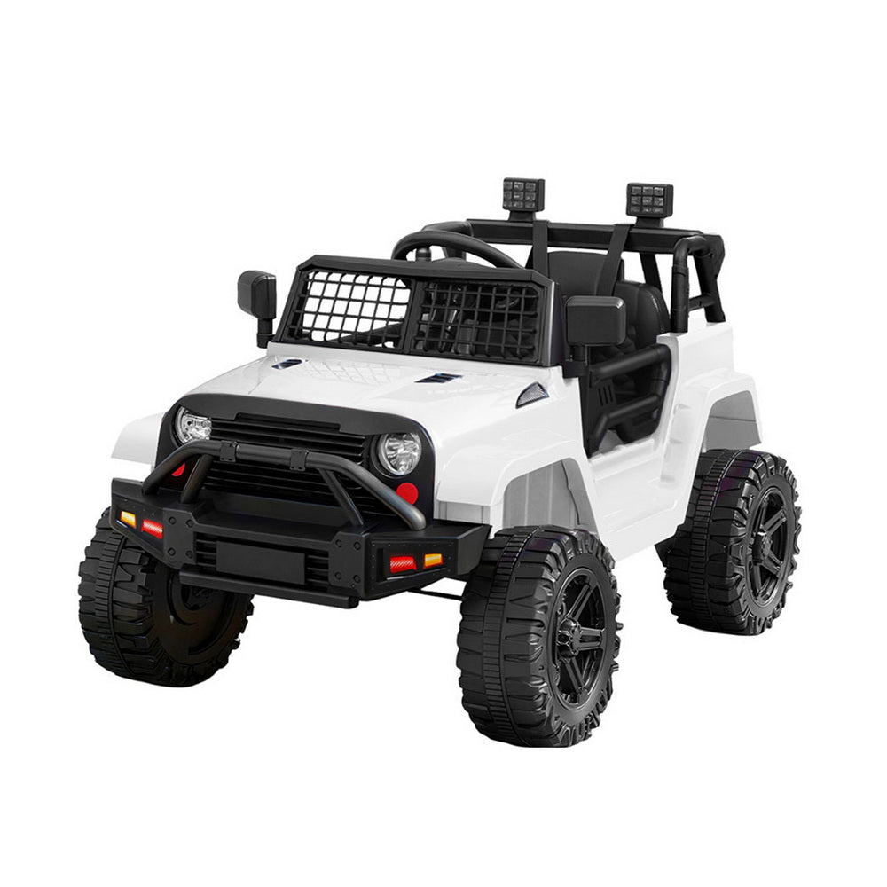 Rigo Kids Electric Ride On Car Jeep Toy Cars Remote 12V White
