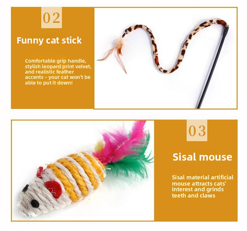 pet products Super Set (21 Pcs) - Cat Tunnel, Teaser, Mice, Jingle Balls, & Pom Poms. (Note: accessory colors are shipped randomly).