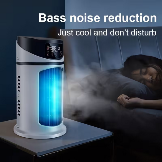 USB portable air conditioner humidifier - 6-speed adjustment, ultra-quiet 25 decibels, mini air conditioner for home, office and dormitory, 6-hour timer, festival gift, suitable for use in home, office and dormitory