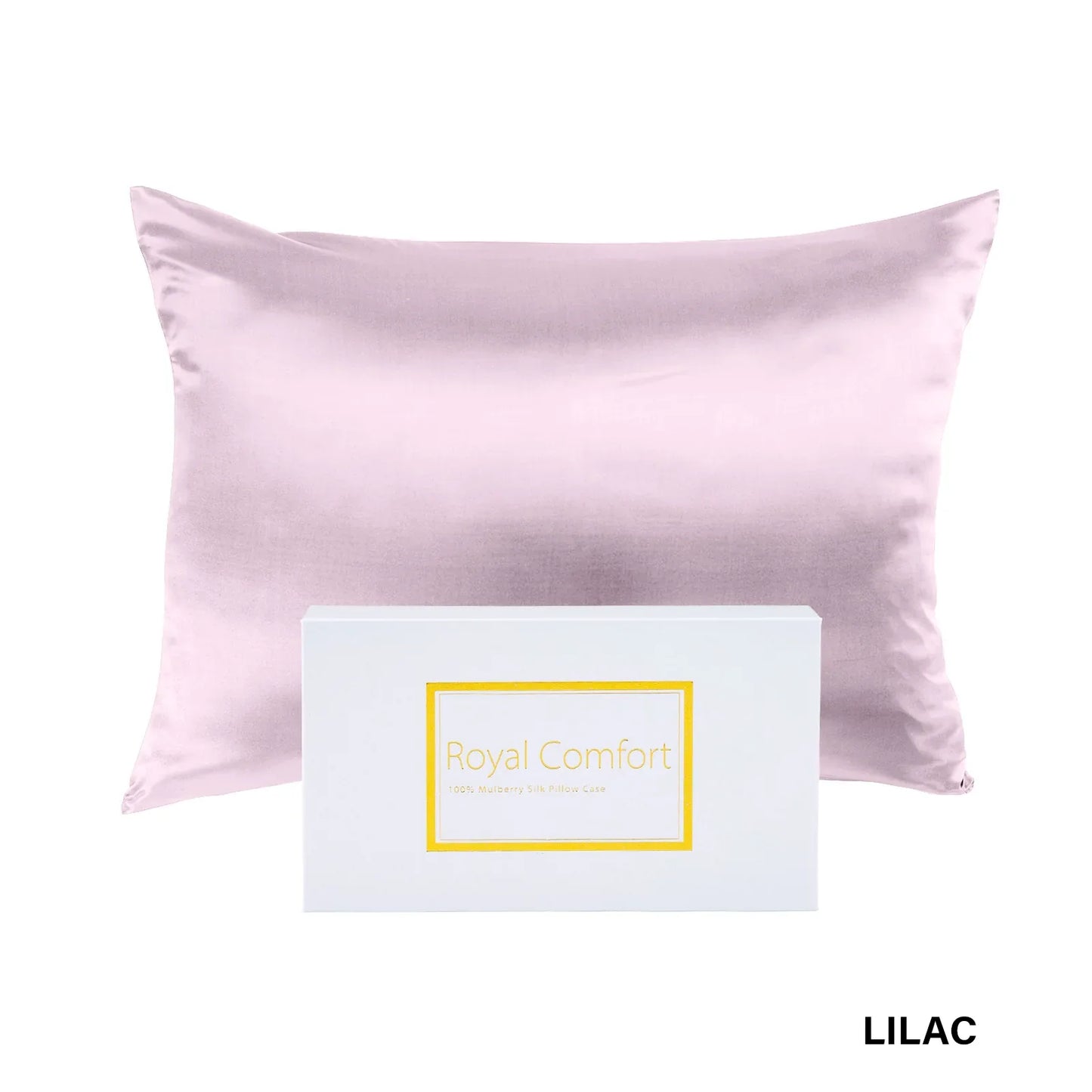 Royal Comfort Pure Silk Pillow Case 100% Mulberry Silk Hypoallergenic Pillowcase - Lilac - Mekamart Australia