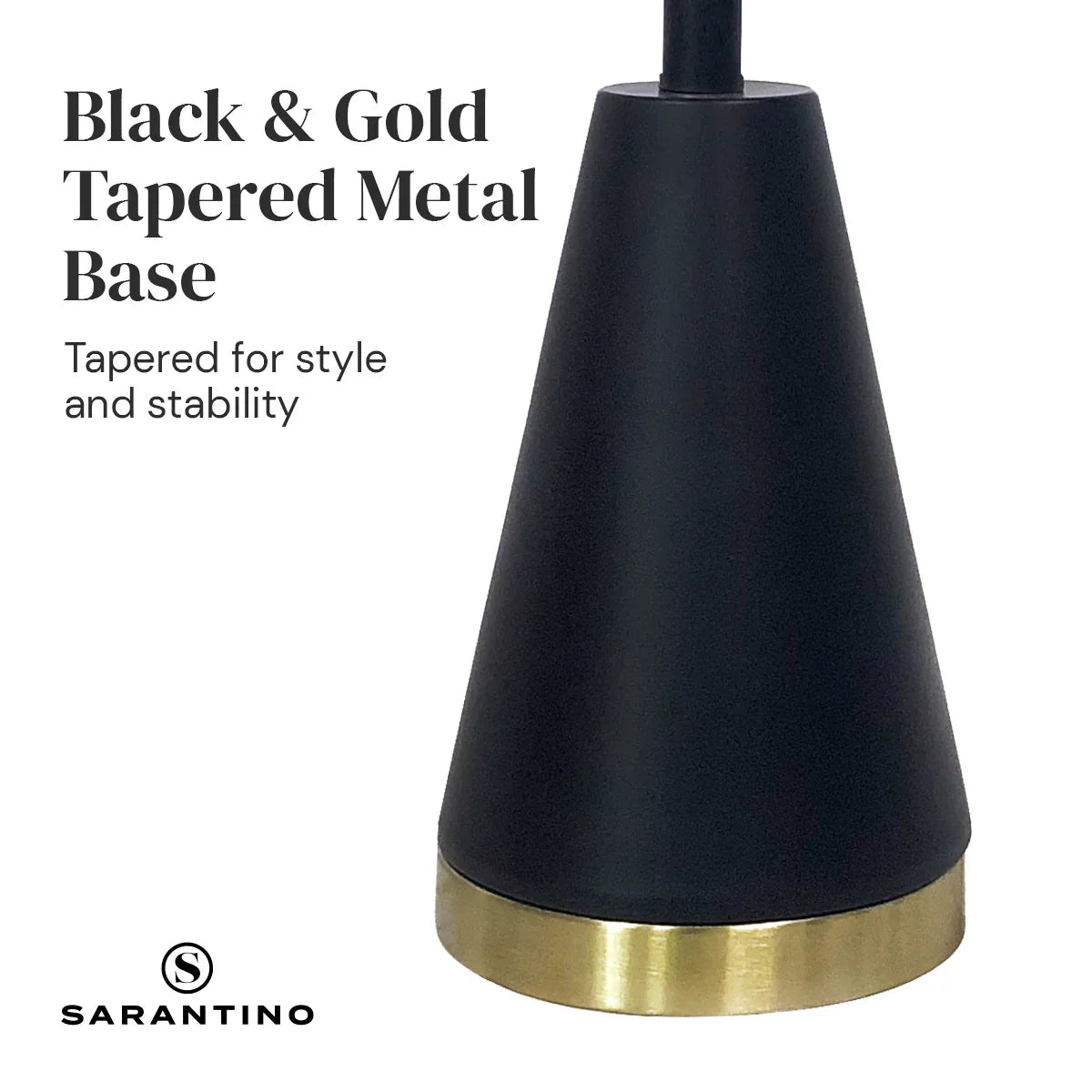 Sarantino Metal Table Lamp in Black and Gold - Mekamart Australia