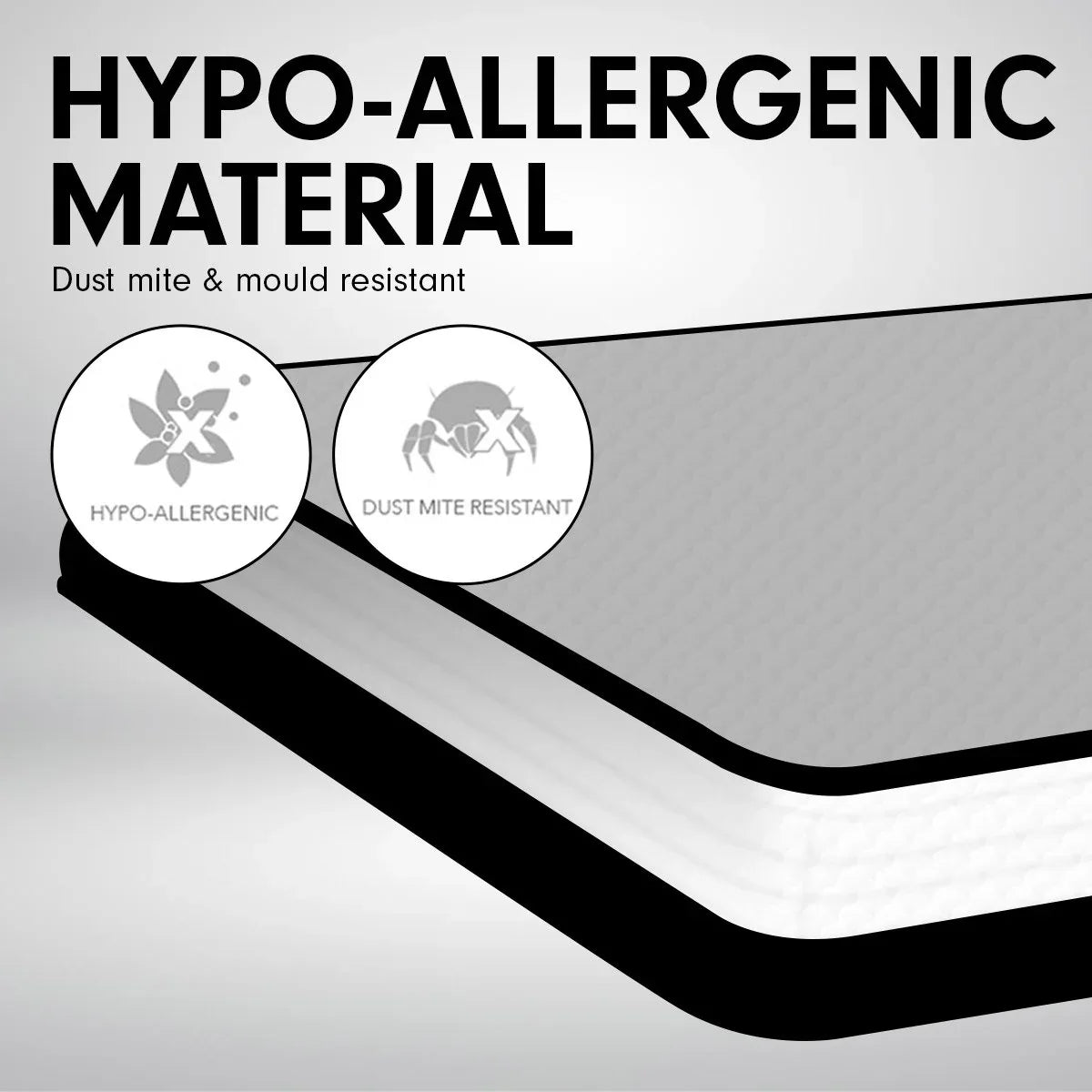 Laura Hill Double Mattress Bed Size Euro Top 5 Zone Spring Foam 32cm Bedding Pocket - Mekamart Australia