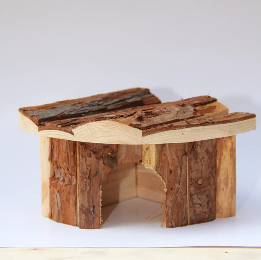 YES4PETS Natural Wooden Hamster Mouse Gerbil Playground Rats Pets Toys Play Small Birds House Garden Decor - Mekamart Australia