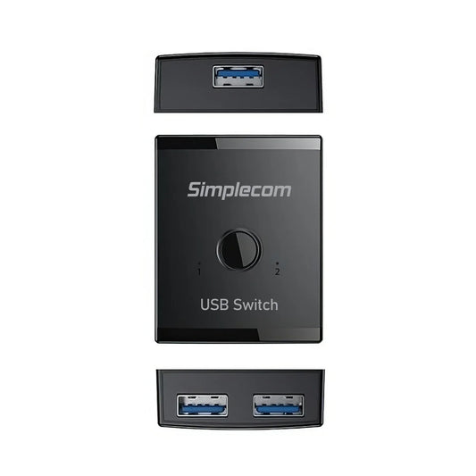 Simplecom KM125 Bi-Directional 2-Way USB 3.0 Switch 1 In 2 Out (2 In 1 Out) 5Gbps - Mekamart Australia