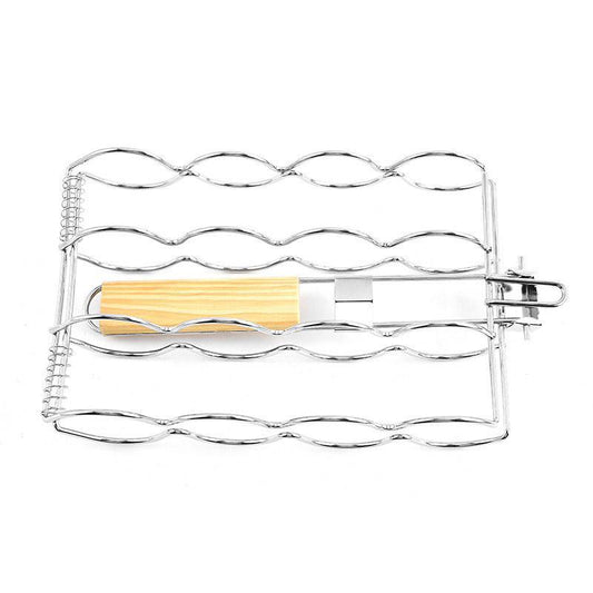 Folding Handle Corn Grill Clip Anti Scald Barbecue Tool for Home Outdoor Cooking