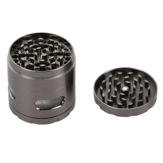 Zinc Alloy 4-Layer Aluminum Herbal Tobacco Herb Grinder Smoke Grinders Gun Black - Mekamart Australia