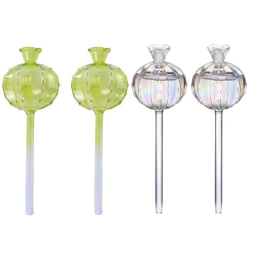2PCS Automatic Glass Watering Cactus Plant Flower Self Drip Irrigation Tool - Green