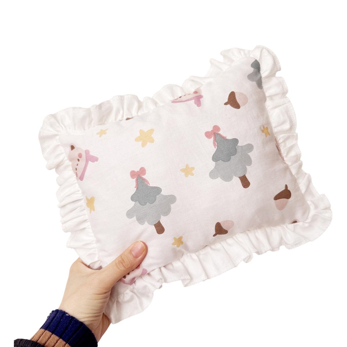 Lace Cat Pillow Soft Pet Cushion for Sleeping Comfortable Kitty Bed Cushion - White Strawberry