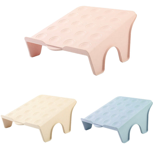 5pcs Double Layer Shoe Rack Simple Storage Organizer Space Saving Shoe Holder - Blue