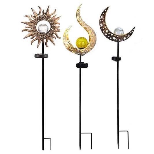 Solar Lights LED Garden Decor Outdoor Path Lights Lawn Light Lantern Lamp - 1X Flame