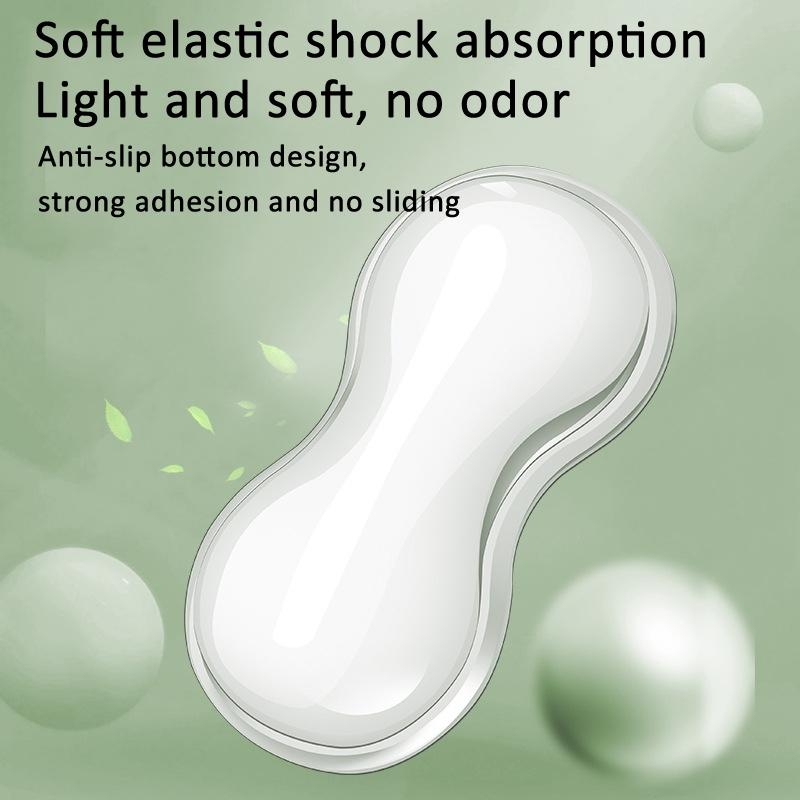 Large Green Silicone Keyboard Wrist Rest & Mouse Pad - Small Transparent Gray