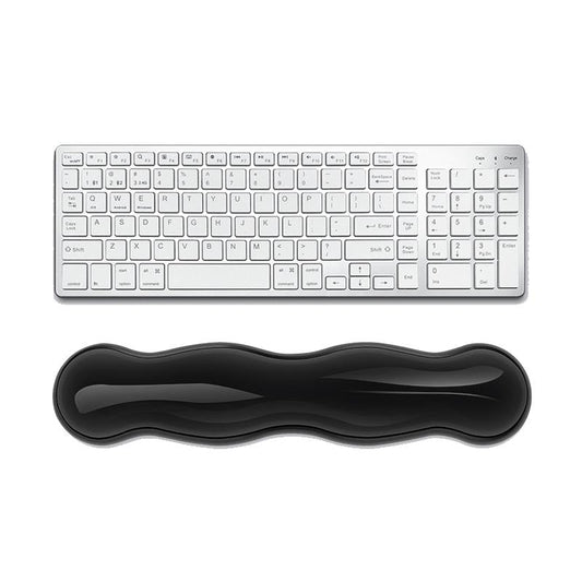 Large Green Silicone Keyboard Wrist Rest & Mouse Pad - Large Transparent Gray