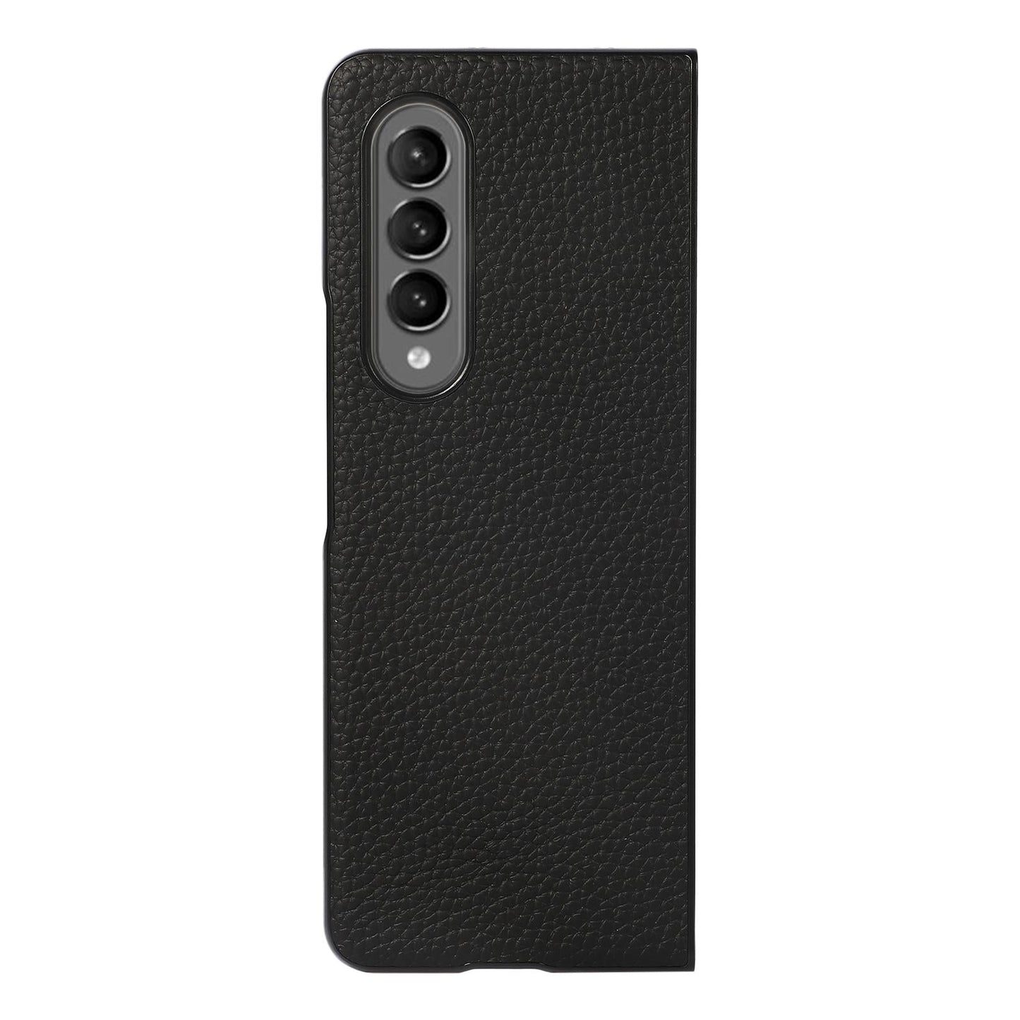 For Samsung Galaxy Z Fold4 5G Litchi Texture Case - Two Tone - Black