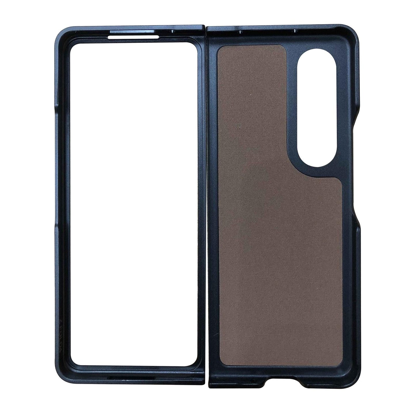 For Samsung Galaxy Z Fold4 5G Litchi Texture Case - Two Tone - Black