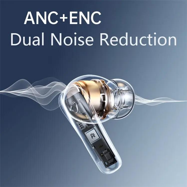 Wireless Dual Noise-cancelling Bluetooth Earphones for Music and Calls - Ivory White