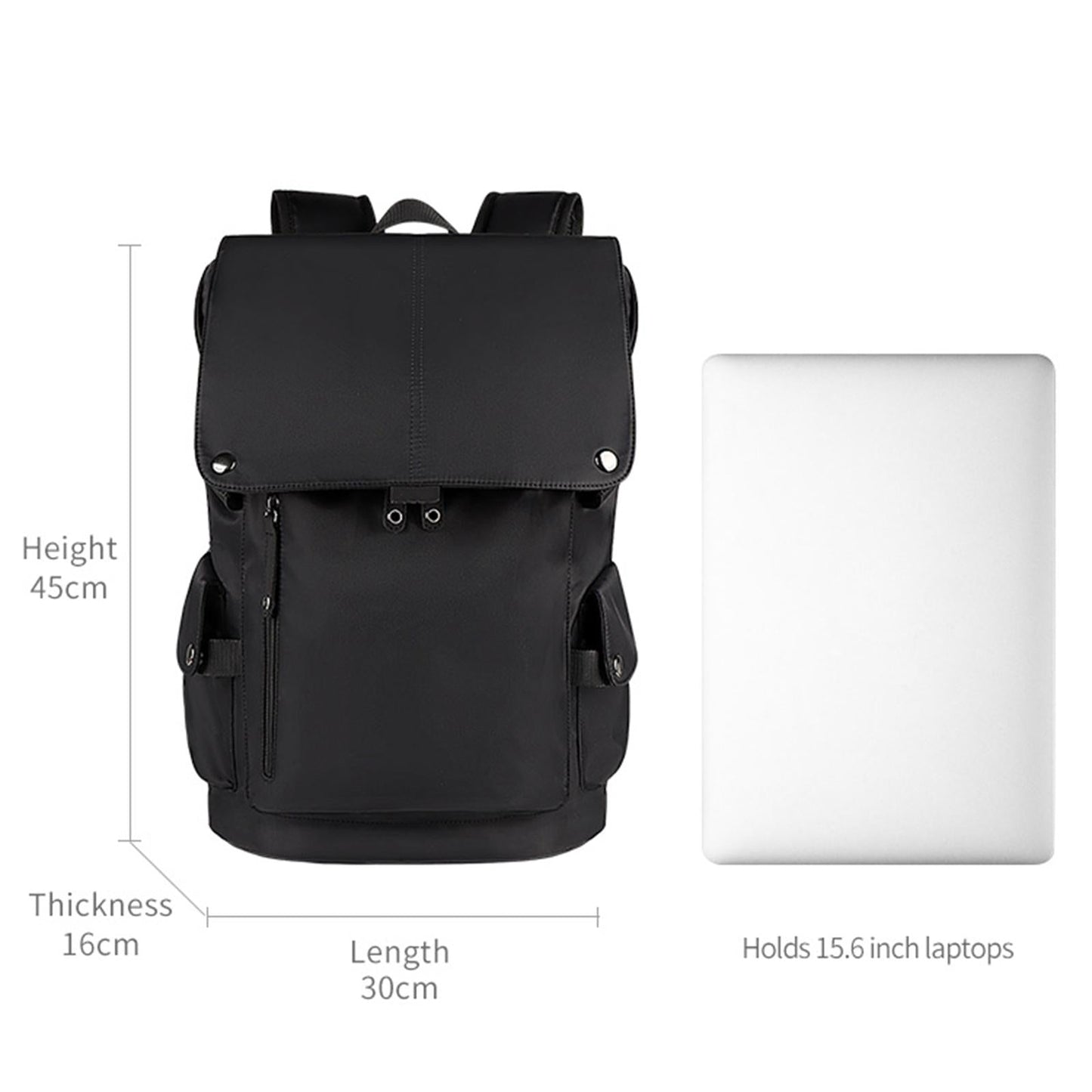 Universal Laptop Backpack With Usb Port - 13-15.6 Inch Capacity - Wine Red