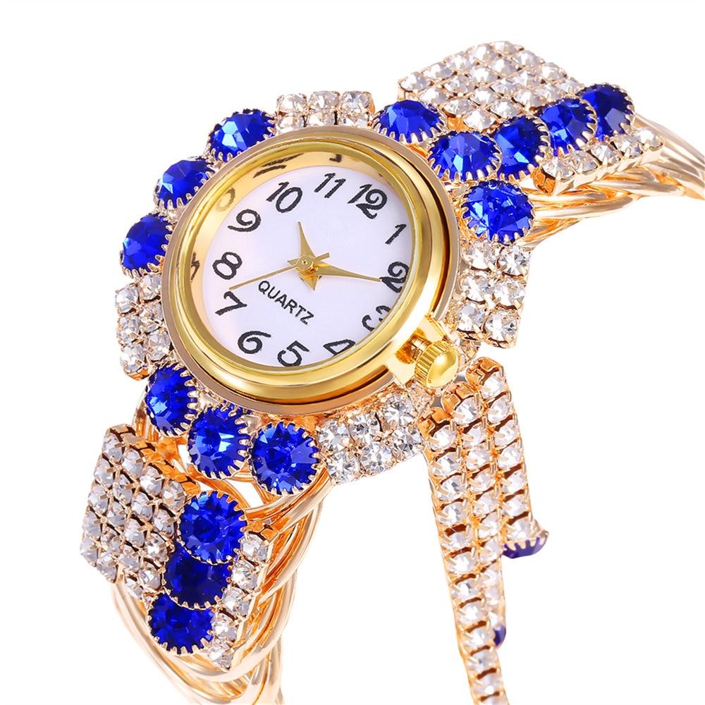 Diamond Pendant Quartz Bracelet Watch for Women - Wild and Unique - Green