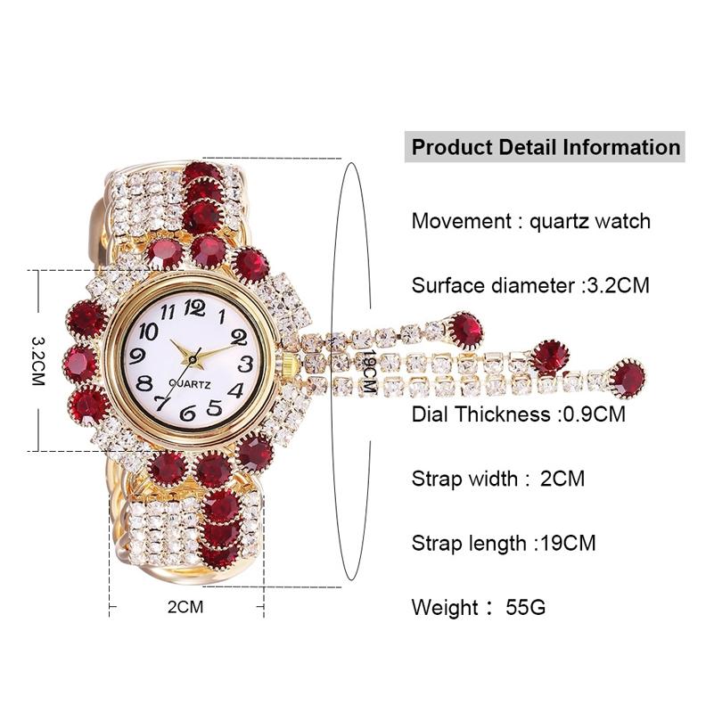 Diamond Pendant Quartz Bracelet Watch for Women - Wild and Unique - Green