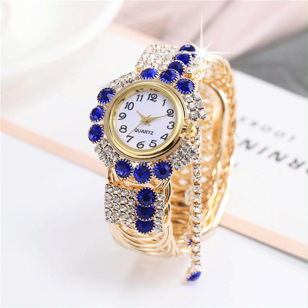 Diamond Pendant Quartz Bracelet Watch for Women - Wild and Unique - Green