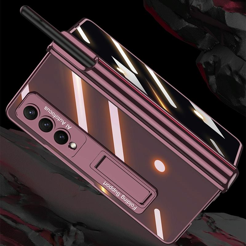 For Samsung Galaxy Z Fold4 5G Magnetic Privacy Case - Foldable - Champagne Gold
