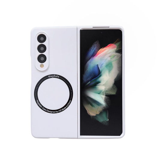 For Samsung Galaxy Z Fold4 5G Magnetic Skin Case - Magsafe - White