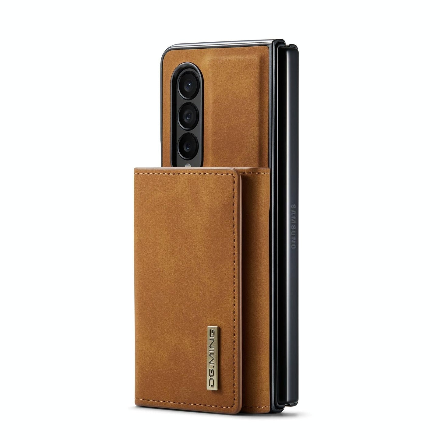 For Samsung Galaxy Z Fold4 5G Wallet Case - 3 Fold Multi Card Holder - Green