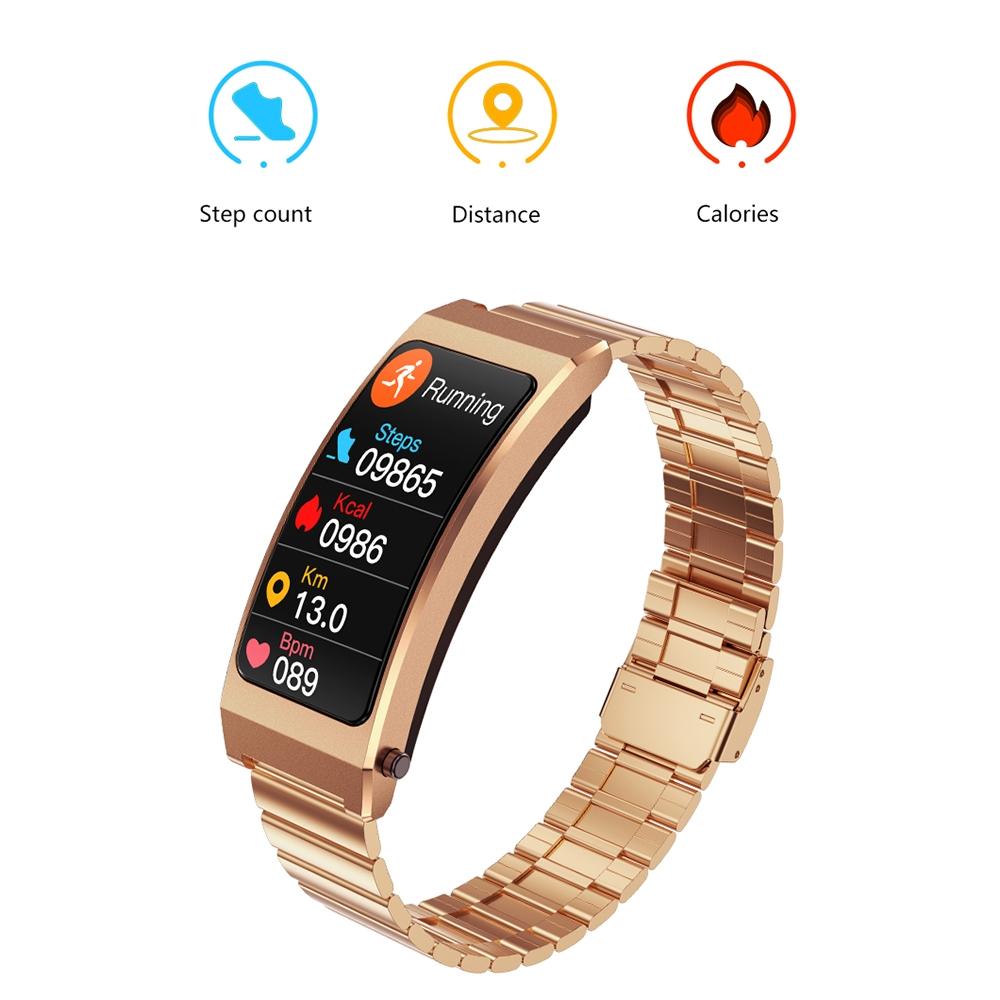 Smart Bracelet With Sleep And Oxygen Monitoring - Tft Display - Rose Gold