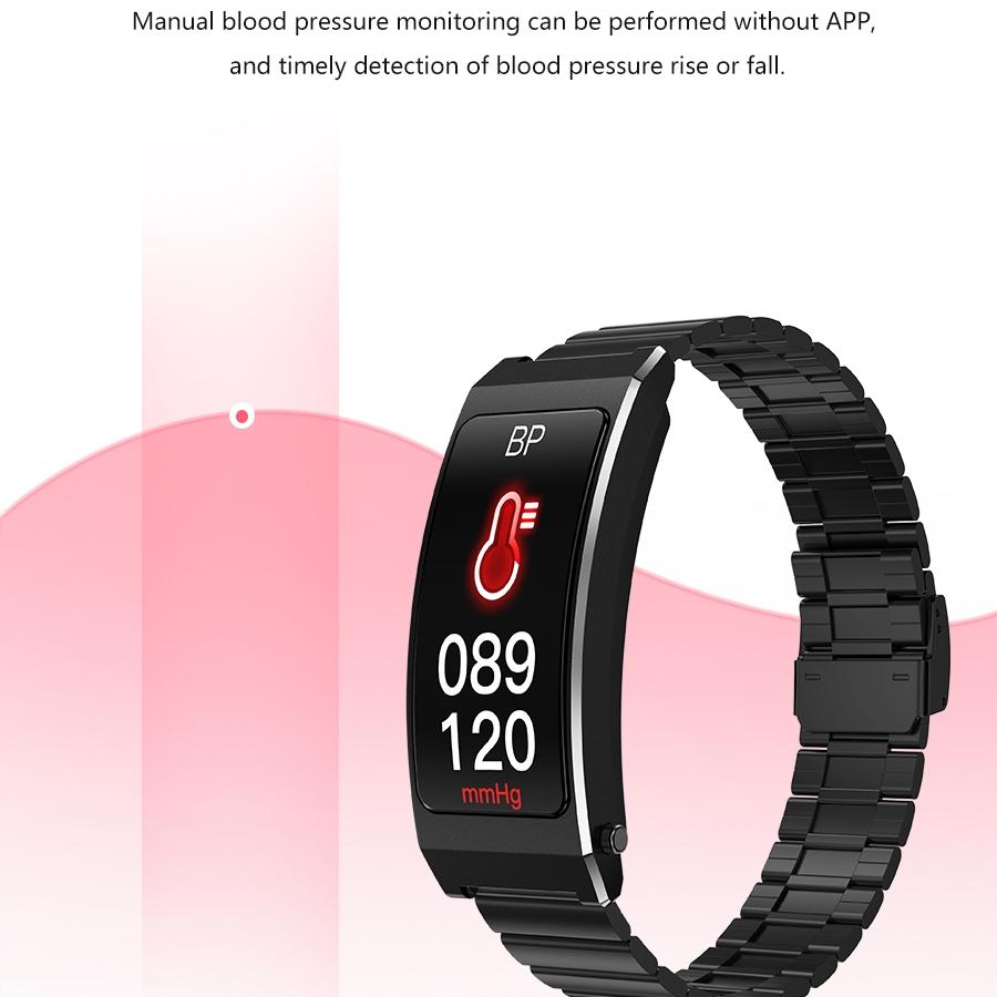 Smart Bracelet With Sleep And Oxygen Monitoring - Tft Display - Rose Gold