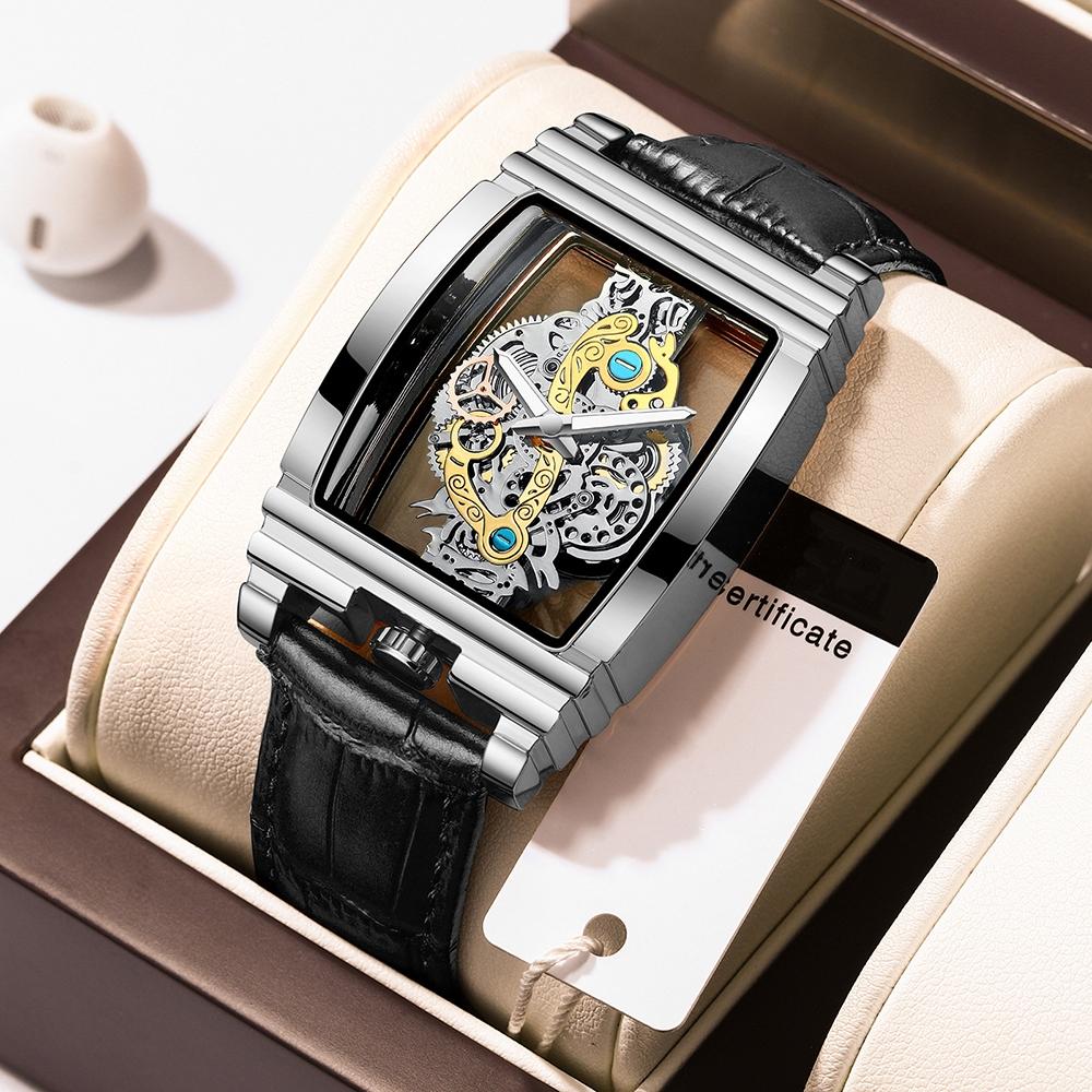 Waterproof Luminous Business Watch for Men - Gear Hollow Outdoor - Full Gold Steel Belt