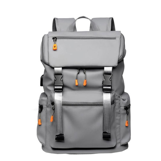 Men Business Travel Backpack - Spacious and Stylish - Grey