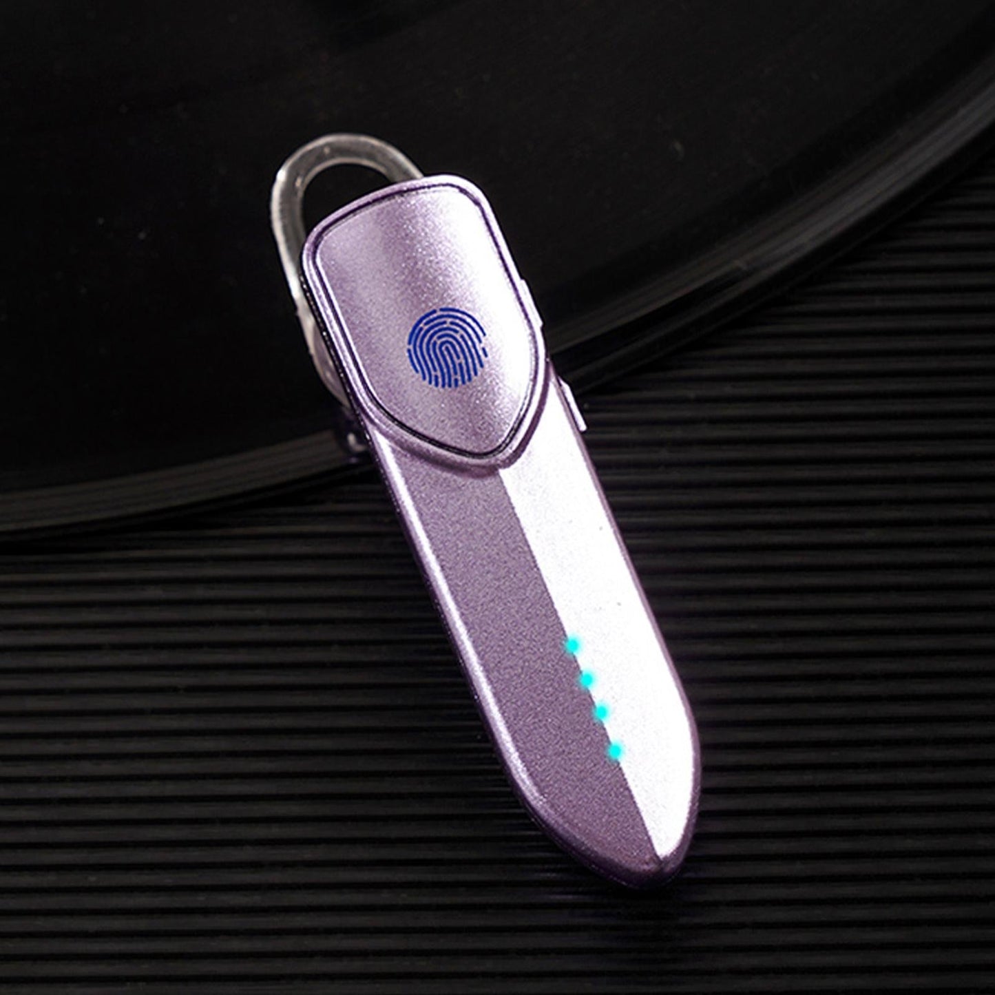 Business Style Bluetooth 5.0 Earphone with Fingerprint Touch - Silver