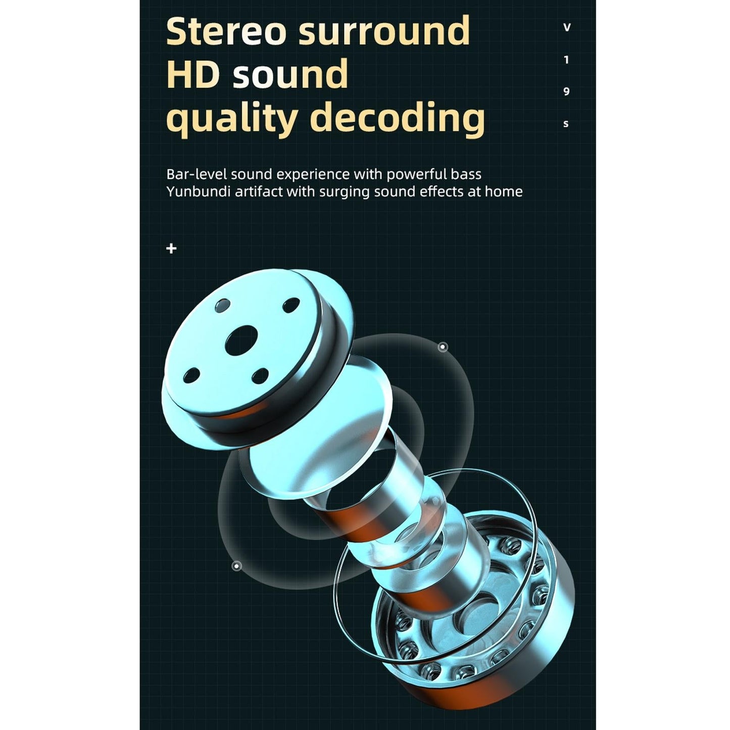 Business Style Bluetooth 5.0 Earphone with Fingerprint Touch - Silver