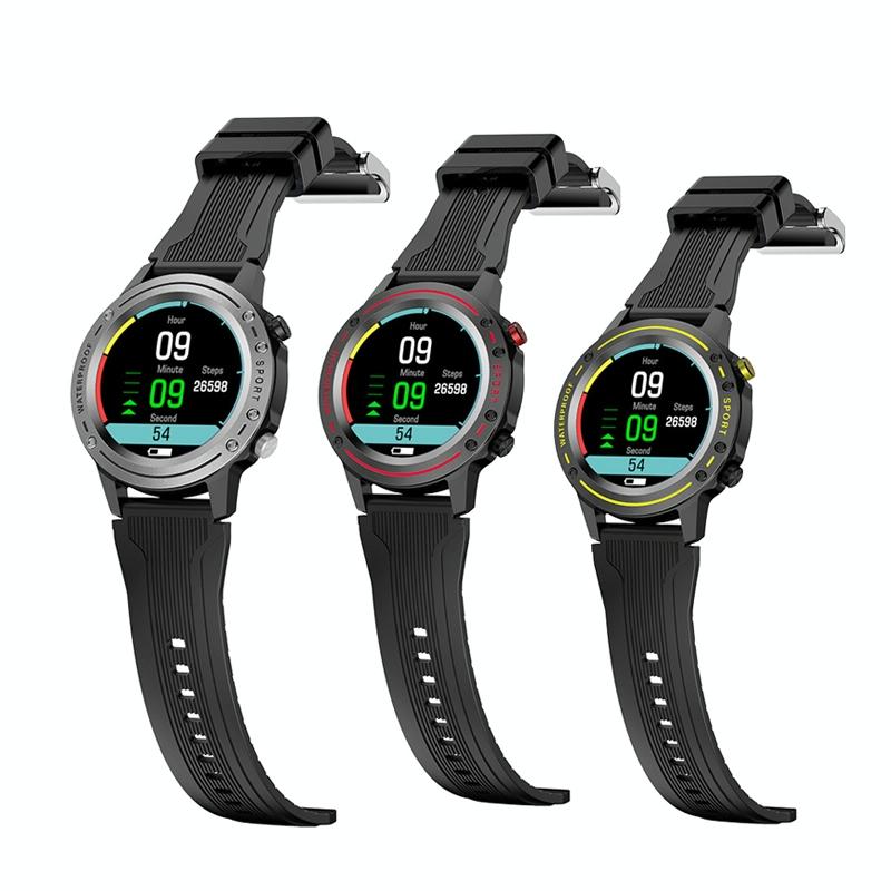 Waterproof Bluetooth Bracelet With Hr And Temperature Tracking - Red
