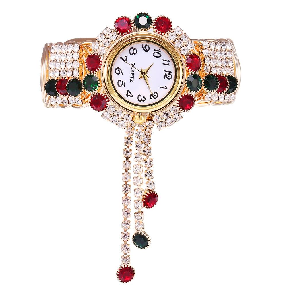 Diamond Pendant Quartz Bracelet Watch for Women - Wild and Unique - Blue