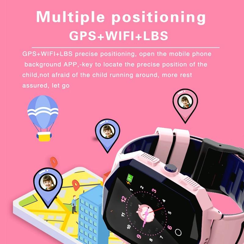 1.4 Inch 4G Gps Positioning Children Calling Watch With Sos Function - Blue