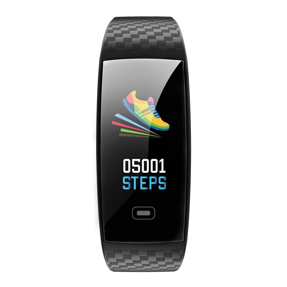 Smart Bracelet With Call Reminder Heart Rate & Sleep Monitoring - Ip67 Waterproof - Black
