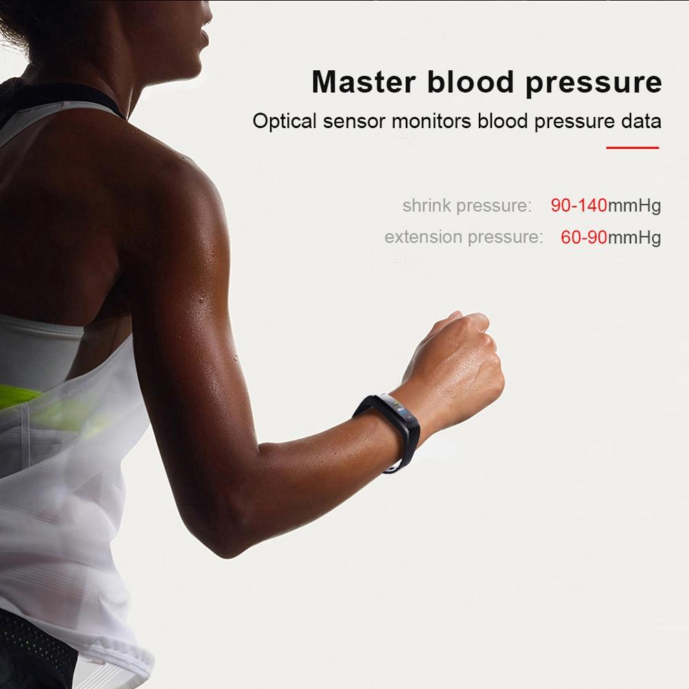 Smart Bracelet With Call Reminder Heart Rate & Sleep Monitoring - Ip67 Waterproof - Black