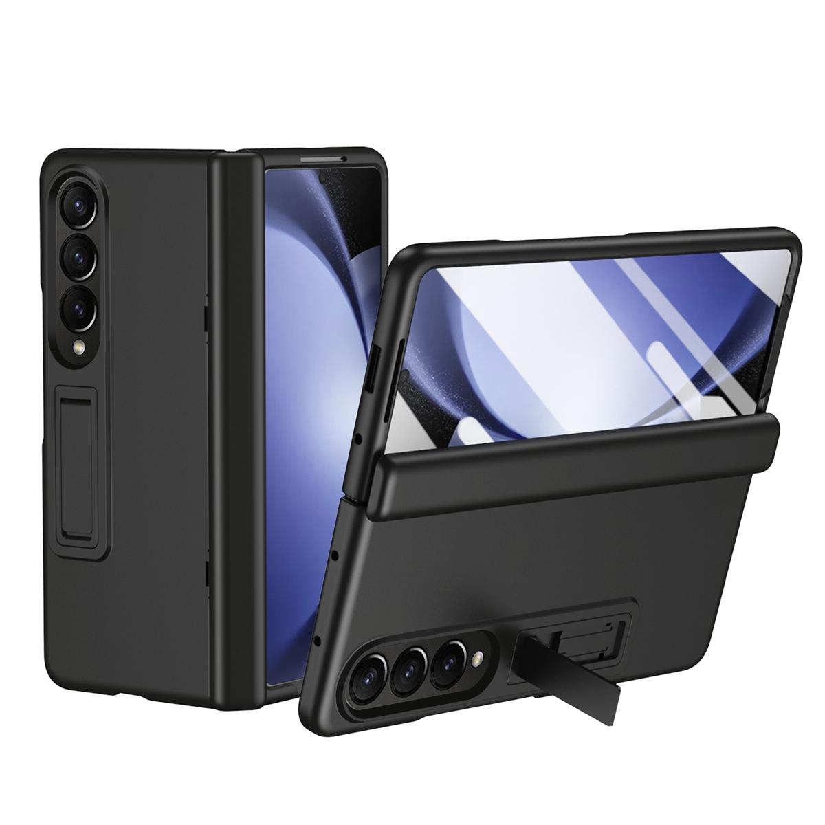 For Samsung Galaxy Z Fold4 5G Shockproof Case With Holder - All-Inclusive - Red