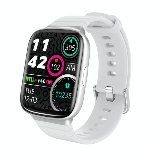 1.69 Inch Ips Screen 5Atm Waterproof Sport Smart Watch Support Sleep Monitoring / Heart Rate Monitoring / Sport Mode / Incoming Call & Information Reminder - White