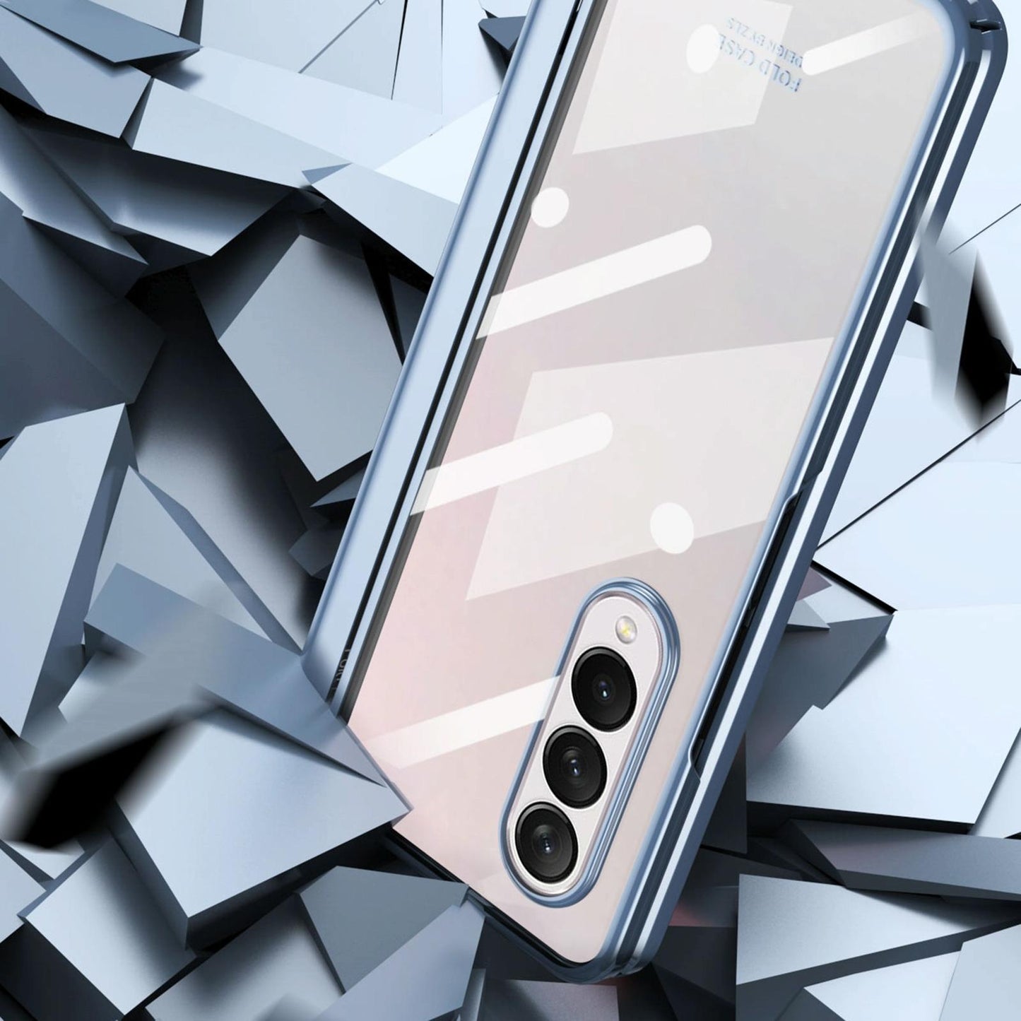 For Samsung Galaxy Z Fold4 5G Samsung Fold 4 Full Body Hinge Case - Electroplated - Silver