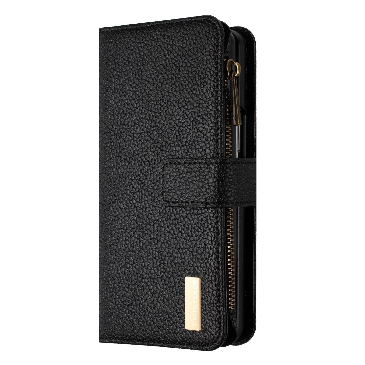 For Samsung Galaxy Z Fold4 5G Litchi Texture Zip Wallet - Green