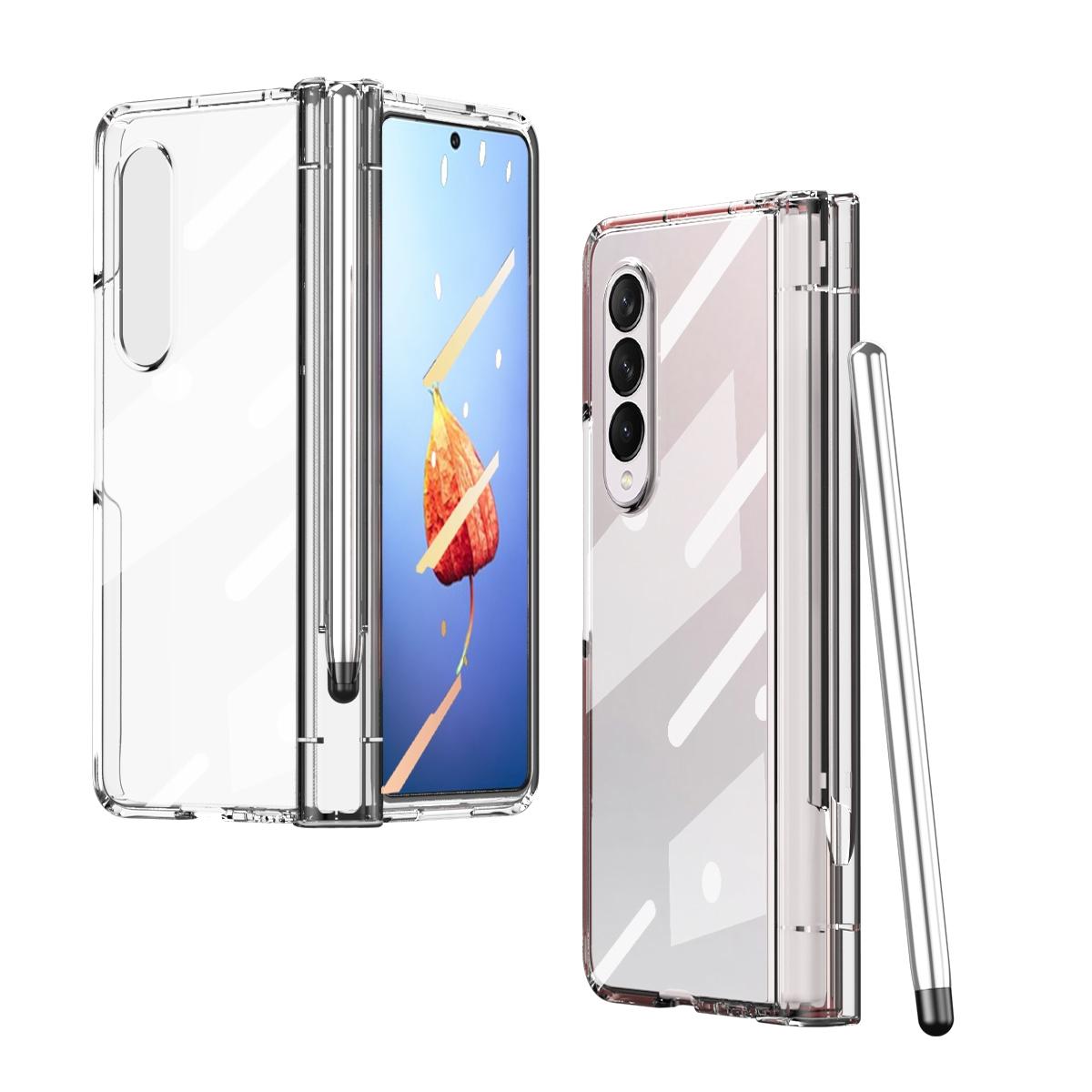 For Samsung Galaxy Z Fold4 5G Case With Pen Slot - Electroplated Full Body - Gold