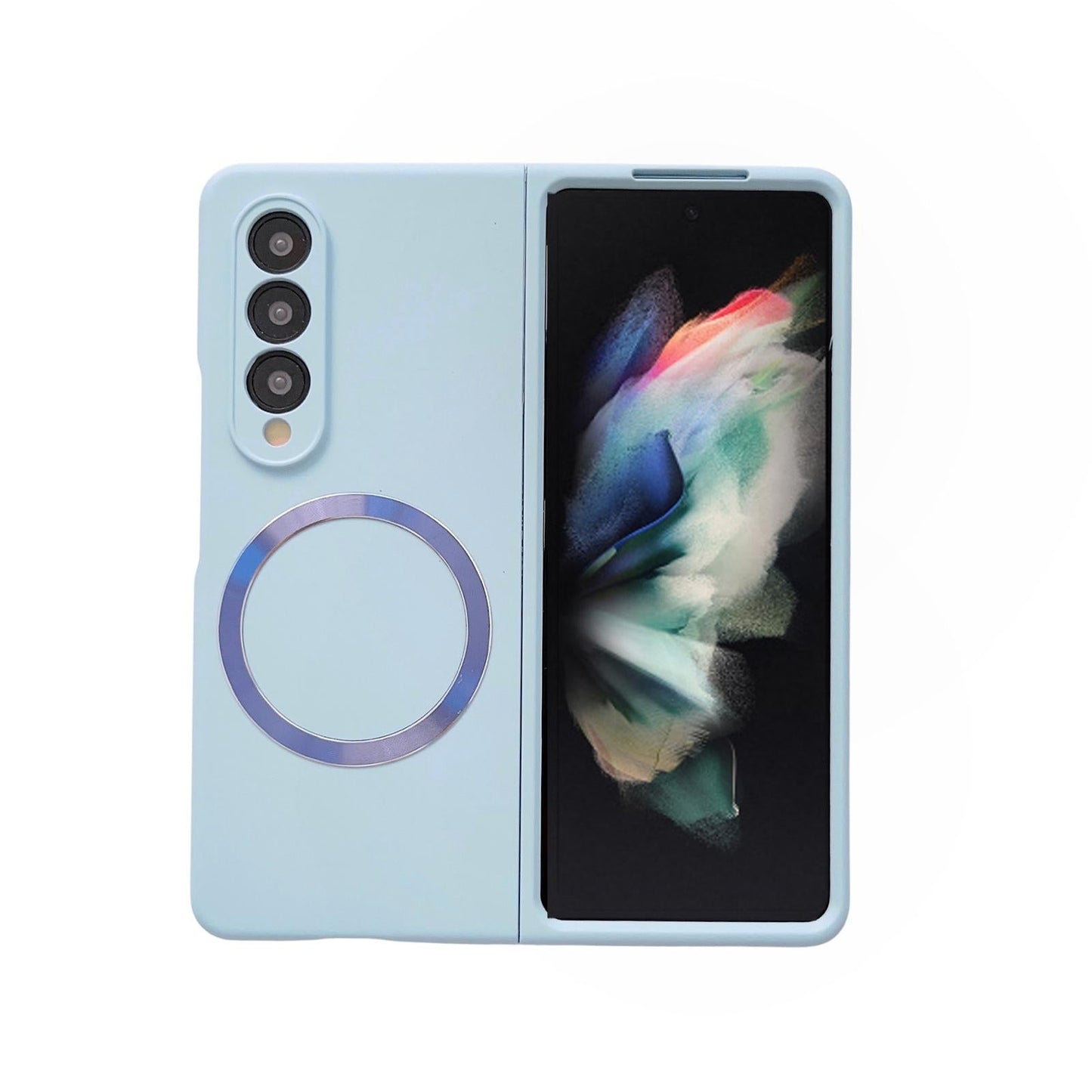 For Samsung Galaxy Z Fold4 5G Magnetic Skin Case - Magsafe - Mint Green