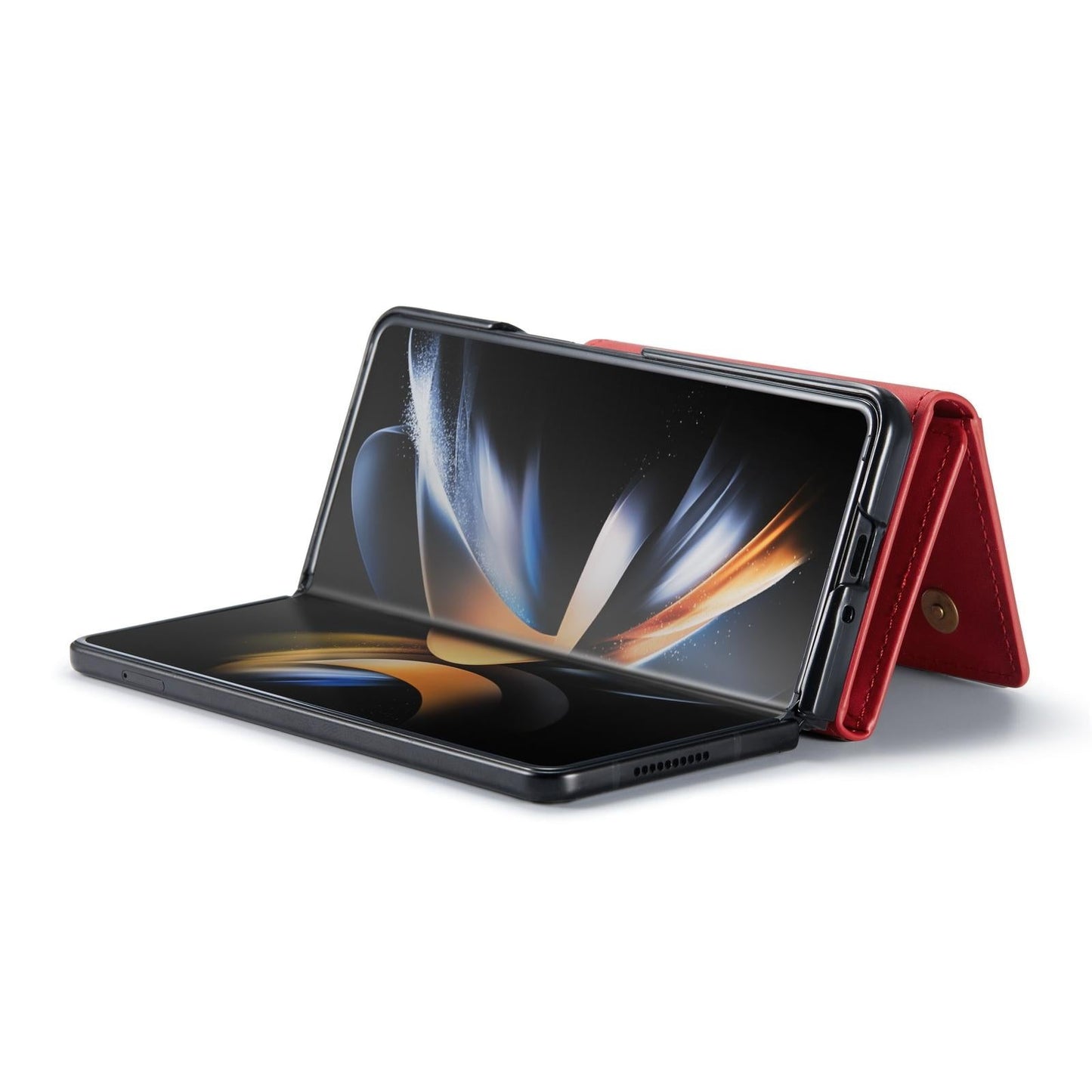 For Samsung Galaxy Z Fold4 5G Wallet Case - 3 Fold Multi Card Holder - Black