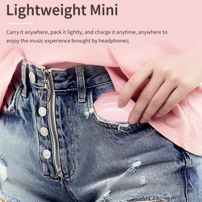 Wireless Stereo Sports Bluetooth Earphones with Charging Box - K88 Tws - Pink