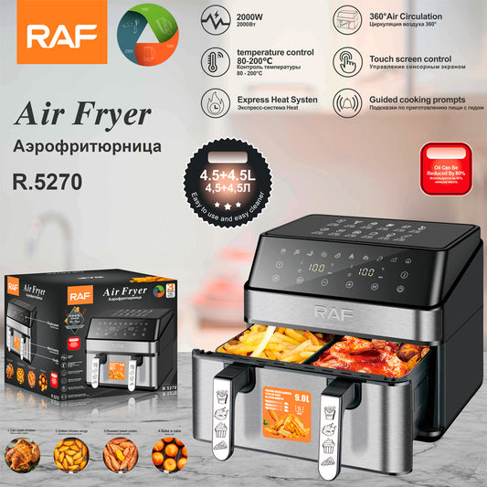 Air Fryer with Dual Basket multimode Oil-Free Cooking