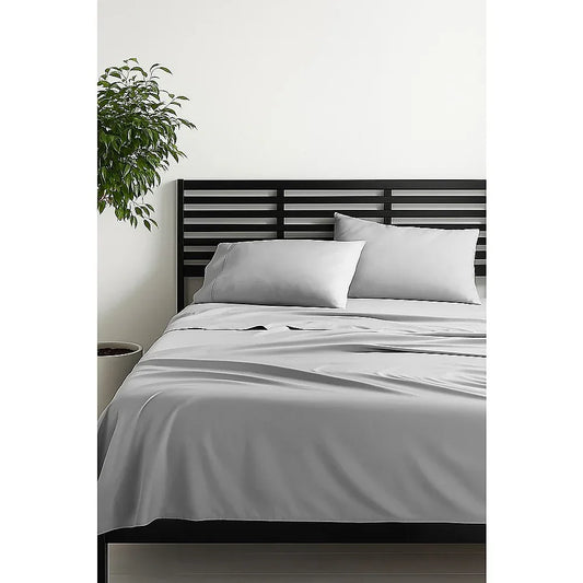 King Bed Sheet Set – 1800 Series Microfiber, Deep Pocket, Soft & Breathable, Grey - Mekamart Australia